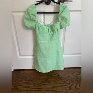 Zara plaid green dress